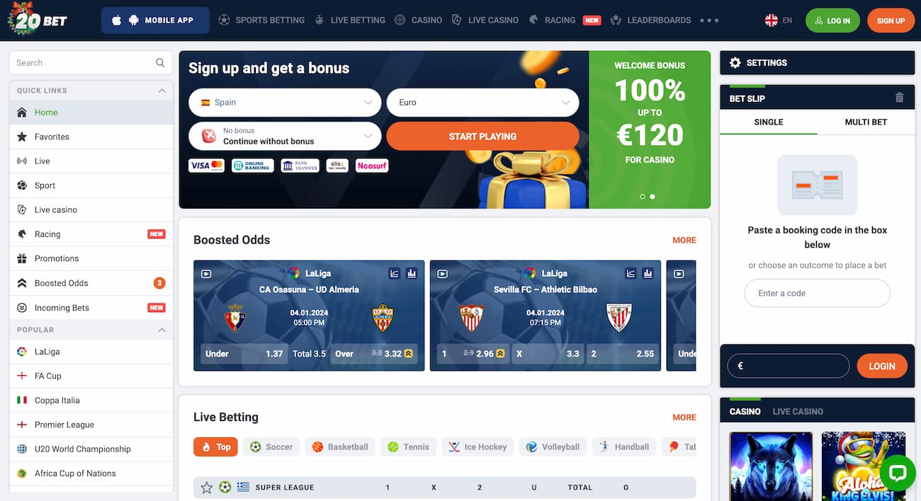 20Bet Kaszinó Élmény